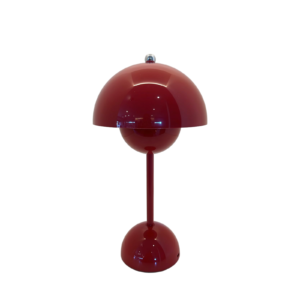 Lámpara de mesa roja