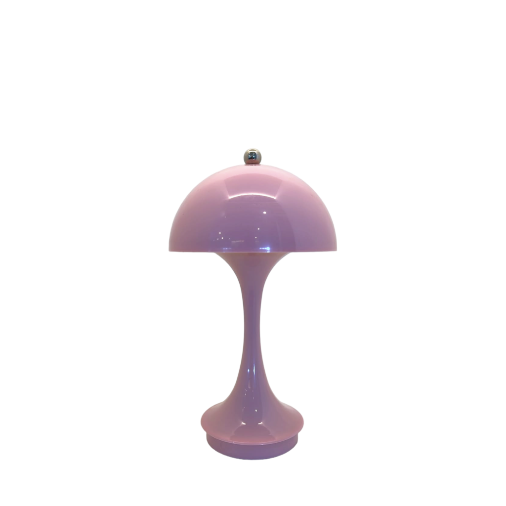 Lámpara de mesa rosa